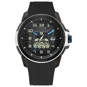 Star Wars Citizen Eco-Drive Imperial Stormtrooper Watch: Black Ion-Plated Stainless Steel Case, Perforated Black Silicone Strap, Black Dial, 3-Hand. - 1 of 4