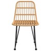 vidaXL Patio Chairs 2 Pcs, Patio Dining Chair Set of 2, All-Weather Woven Rattan Wicker Chair for Outdoor Balcony Lawn Backyard Pool, PE Rattan - 4 of 4