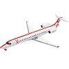 Embraer ERJ-145 Commercial Aircraft "JetSuiteX" White with Red Stripes 1/400 Diecast Model Airplane by GeminiJets - 2 of 3