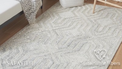 Heirloom Blue Wool & Viscose Hand-Tufted Rectangular Rug