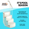 Main Access Smart Step 24 Inch Wide Above Ground Swimming Pool Deck Ladder with No Swim Zone and Flow Through Step Entry System, White - 2 of 4