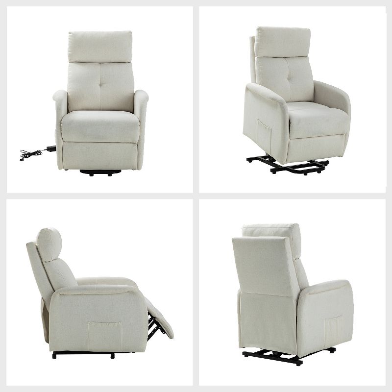 Gina Mid-century Power Remote Recliner with Metal Base  | ARTFUL LIVING DESIGN, 3 of 11