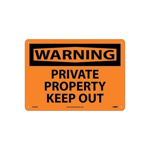 National Marker Private Property Keep Out 10X14 .040 Aluminum Warning Sign W460AB - 1 of 1