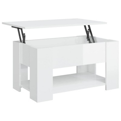 vidaXL Coffee Table - Modern High Gloss White