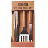 BBQ-AID 3 Piece BBQ Grill Set - Kitchen Tongs, Metal Spatula & Fork Utensils - Heavy Duty Stainless Steel Barbecue Grill Utensils - 4 of 4