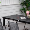 NicBex 74.75" Outdoor Dining Table,Modern Rectangle Aluminum Patio Table with Metal Frame for 8 Person,Outdoor Furniture,Black - 4 of 4