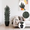 Cesicia 47.2" Detachable Artificial Green Cypress Tree Realistic Tall Faux Plant for Indoor and Outdoor Decoration 2pcs/set - 3 of 4