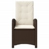 vidaXL Reclining Garden Chair Brown PE rattan Medium - 4 of 4