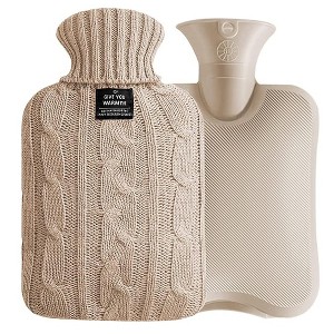 EBF Home Huddle Hush Hot Water Bottle, Hot Water Pack for Hot and Cold Compress, Ideal for Menstrual Cramps, Neck Shoulder Pain Relief - 1 of 4