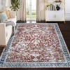 Acekool 4x6 Washable Vintage Rug - Boho Floral Non-Slip Indoor Carpet for Bedroom & Kitchen - 2 of 4