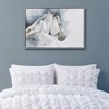 Ink+Ivy 37.18"x25.18" Derby Hand Embellished Horse Framed Canvas Wall Art: Farmhouse Style, Polystyrene Silver Frame, D Ring Mount - 2 of 4