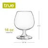 True Snifter Glasses Brandy Bowls, Cognac Balloon Glass for Bourbon, Whiskey, Whisky, Scotch, Stemmed cocktail glass set, 14 Ounce, Crystal, Set Of 4 - 3 of 4