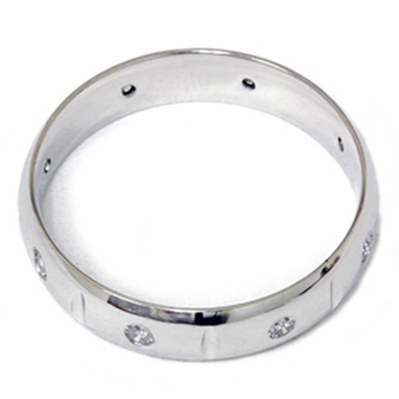 Pompeii3 Mens 950 Platinum Diamond Polished Wedding Ring Band, 3 of 5