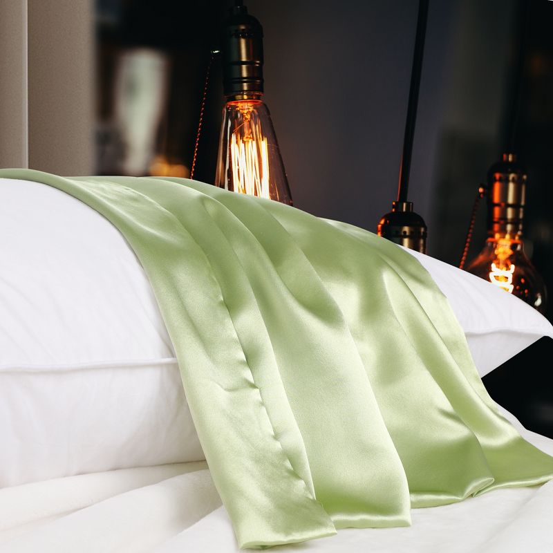 PiccoCasa 100% Silk Fabric Soft Smooth Washable Pillowcases 1 Pc, 3 of 9