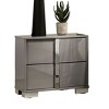 Sapphtopaz Modern Nightstand with 2 Drawers Elegant Bedside Table with Chrome Legs & Handles UV Finish Night Stand for Bedroom, Living Room - 3 of 4