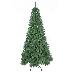 SEVOBAL Artificial Trees 6FT Pre Lit Christmas Tree Artificial Christmas Tree with 500 PVC Tips Holiday Tree Party Decoration, Green, 36"*7.5"*72" - 1 of 4