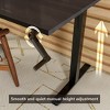 Mount-It! Height Adjustable Hand Crank Sit-Stand Desk with 55" Tabletop | Black - 4 of 4