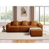 L-shaped corduroy modular sofa with free combination and boneless - 3 of 4