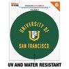 University of San Francisco Dons Logo Automotive Car Window Locker Circle Bumper Sticker - 2 of 4