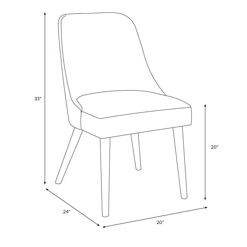 Geller Modern Dining Chair in Velvet - Threshold™, 5 of 6
