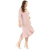 Agnes Orinda Women's Plus Size Cocktail V-neck Wrap Ruffled Midi Bodycon Dresses - 4 of 4