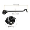 Unique Bargains 201 Stainless Steel Cabin Eye Latch Gate Door Swivel Hook with Mounting Screws 4 Pcs - 3 of 4