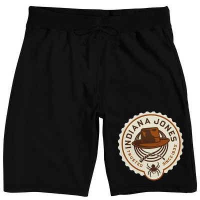 Indiana Jones Raiders of the Lost Ark Trusted Since 1937 Men's Black Graphic Sleep Shorts