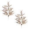 Flocked Sleigh Bell Pine Spray (Set of 2) - 2 of 3