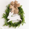 Transpac Greenery Wreath With Natural Easter Bunny And b Home Decorations Easter - 2 of 2