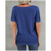 Imily Bela Womens T Shirt Deep V Neck Short Sleeve Casual Fit Basic Fashion Top - 3 of 4