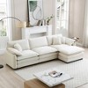 NicBex L-Shaped Corduroy Sectional Sofa,3-seater Couch with Ottoman for Living Room,Apartment,Office - 2 of 4