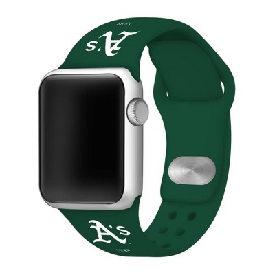 MLB Oakland Athletics Apple Watch Compatible Silicone Band 38mm - Green