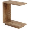 C-Shaped End Table, Wood Side Table Nightstand Bedside Table - 4 of 4