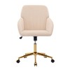 PAGED Adjustable Office Chair Ergonomic Swivel Gaming Chair with Elegant Golden Base for Living Room, Home Office - 2 of 4