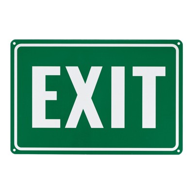 Unique Bargains Aluminum Reflective Rust Free Waterproof Exit Sign 1 Pc