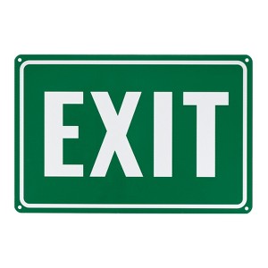 Unique Bargains Aluminum Reflective Rust Free Waterproof Exit Sign 1 Pc - 1 of 4