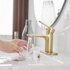 BWE Single Handle Single Hole Low-Arc Bathroom Faucet Bathroom Drip-Free Vanity Sink Faucet Modern - 3 of 4