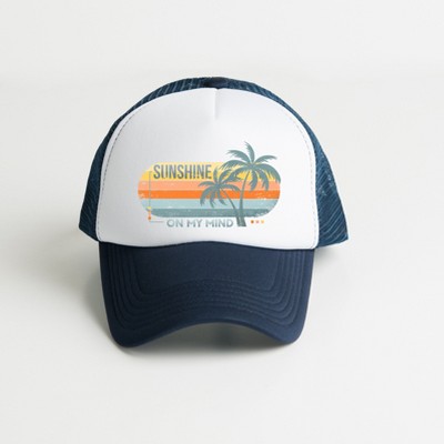 Simply Sage Market Sunshine On My Mind Stripes Adult Foam Trucker Hat