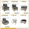 XIZZI Versatile Outdoor Rattan Sectional Sofa Set Collection, 8/9/10-Piece Set w/ Comfy Swivel Chairs, Perfect for Patio Relaxation and Entertaining - 2 of 4