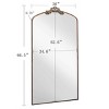 SEVOBAL Full Length Mirror 36"x66" Vintage Arched Metal Framed Mirror with Baroque Design for Bedroom Living Room, Brown+Antique Bronze, - 4 of 4