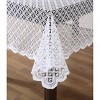 HLC.ME Alona Lace Fabric Table Cloth for Rectangle Tables, Wrinkle Resistant, Patterned Scalloped Tablecloth - 2 of 4