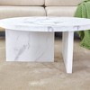 CAVINAS Coffee Tables for Living Room Modern Circular patterned Coffee Table Center Table with MDF Material for Small Spaces - 4 of 4