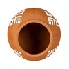 White Geo Accent Terracotta Vase - Foreside Home & Garden - 4 of 4