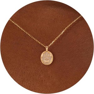 14K Gold Plated Charm Necklace for Women, Assorted Beach & Nature Themed Pendants - 1 of 4