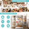 SUGIFT 41" White Kitchen Storage Cabinet Pantry Storage Freestanding Buffet Cupboards with Doors & Adjustable Shelves - 2 of 4