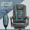Faux Leather Adjustable High Back Office Recliner Chair with 7-Point Vibrating Massage, Lumbar Support and Footrest - 4 of 4