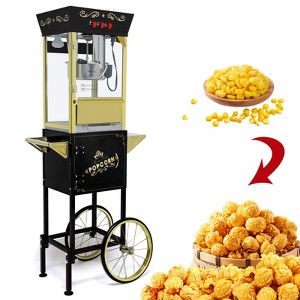 KTMBDW Popcorn Maker Machine - Professional Cart With 6/8/12 Oz Kettle Makes Up to 24 Cups - Vintage Popcorn Machine Movie Theater Style - 1 of 4