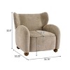 Christopher Knight Home Greer Modern Wooden Upholstered Wingback Accent Chair - 3 of 4