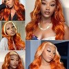 Jessie's Wig 28 Inch Wavy Wig 4*1 Synthetic Hair Omber Orange 1 Pc/Pack - 4 of 4