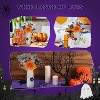 Black and Orange Halloween Flower Arrangement (2 PCS) with Vase - Artificial Dahlia, Eyeball Flower, and Pumpkin Bouquet for Table Decor - 4 of 4